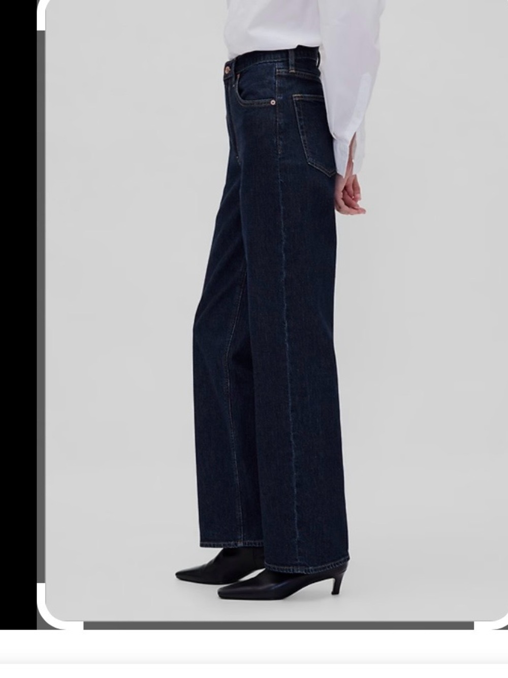 GAP Woman’s Dark Indigo Wide-Leg High-Rise Jeans